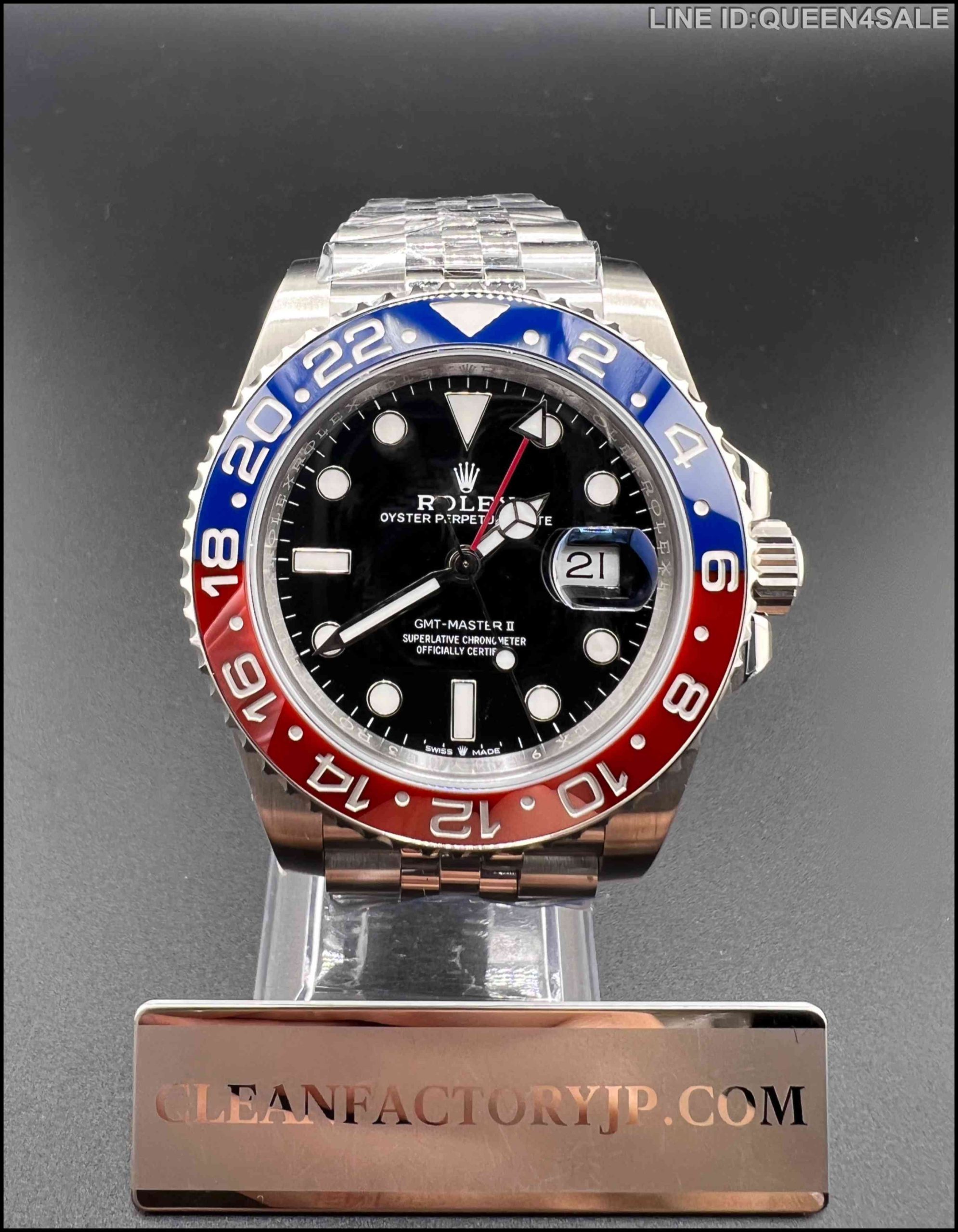 CLEANクリーン工場 ROLEXロレックスGMTマスター Ⅱ40ｍｍ 126710BLRO 赤青ペプシベゼル ブラック文字盤　1:1精度