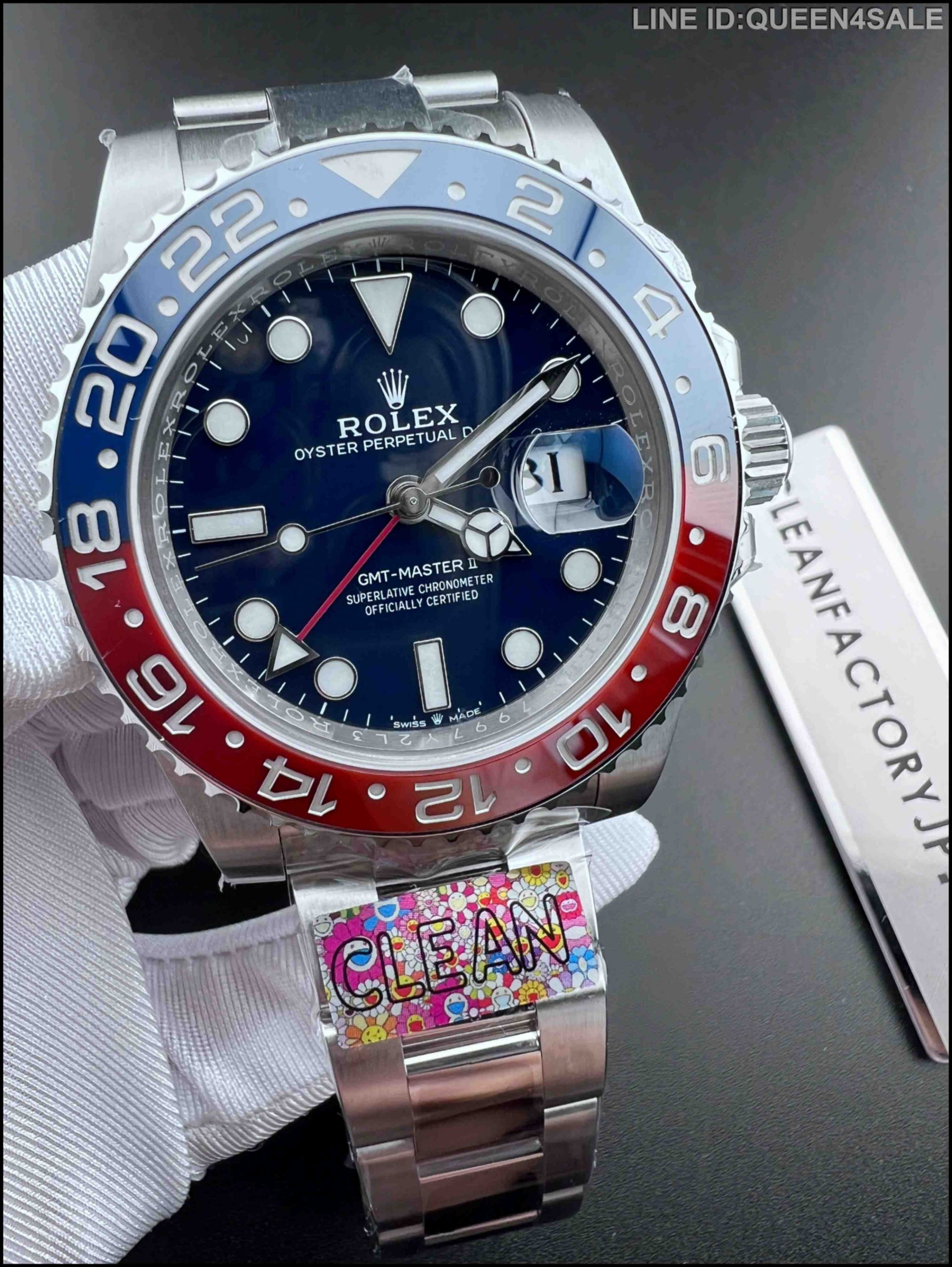 CLEANクリーン工場 ROLEXロレックスGMTマスター Ⅱ40ｍｍ 126719BLROプラチナ　ブルー文字盤　赤青ペプシベゼル　1:1精度