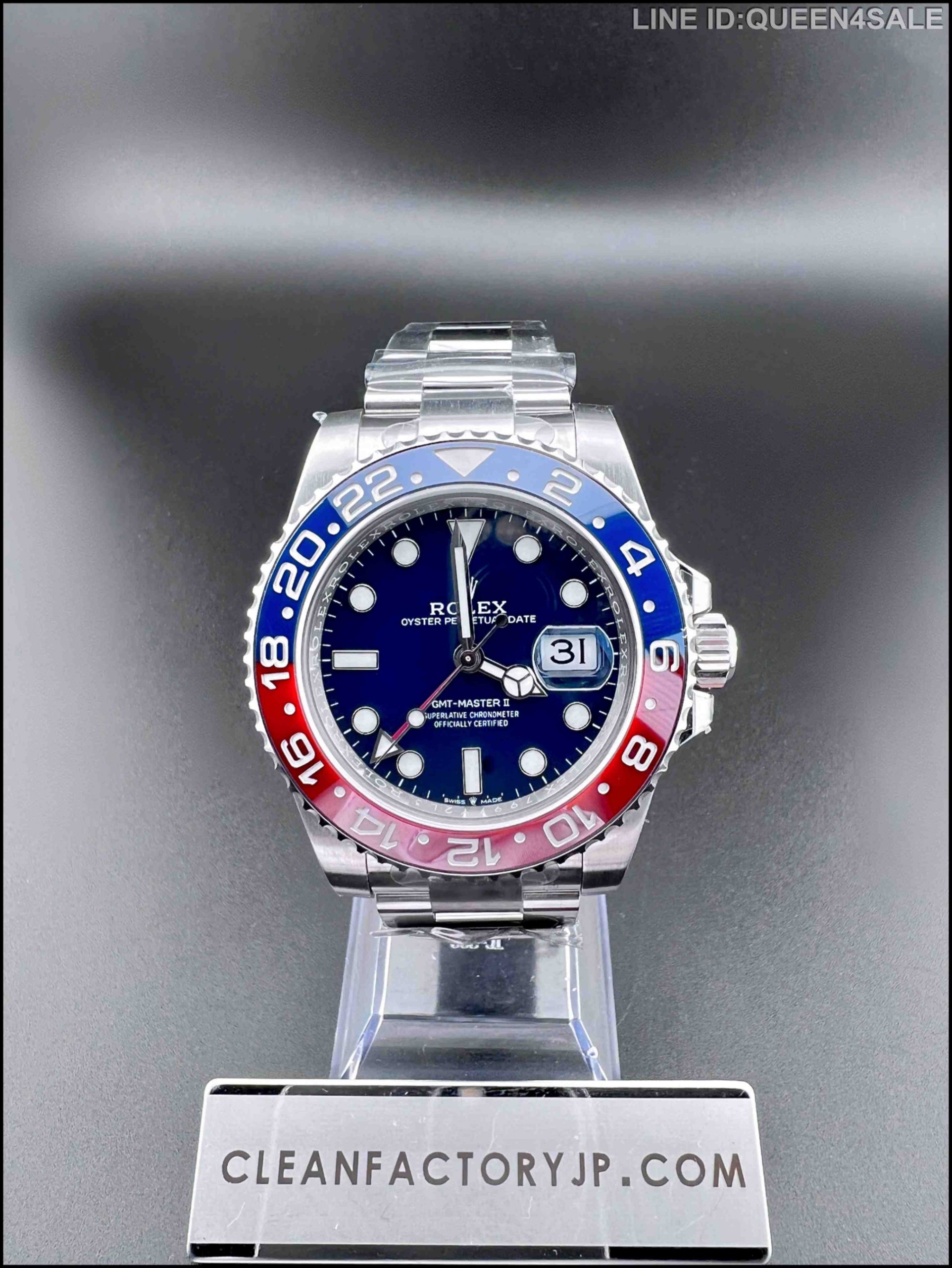 CLEANクリーン工場 ROLEXロレックスGMTマスター Ⅱ40ｍｍ 126719BLROプラチナ　ブルー文字盤　赤青ペプシベゼル　1:1精度