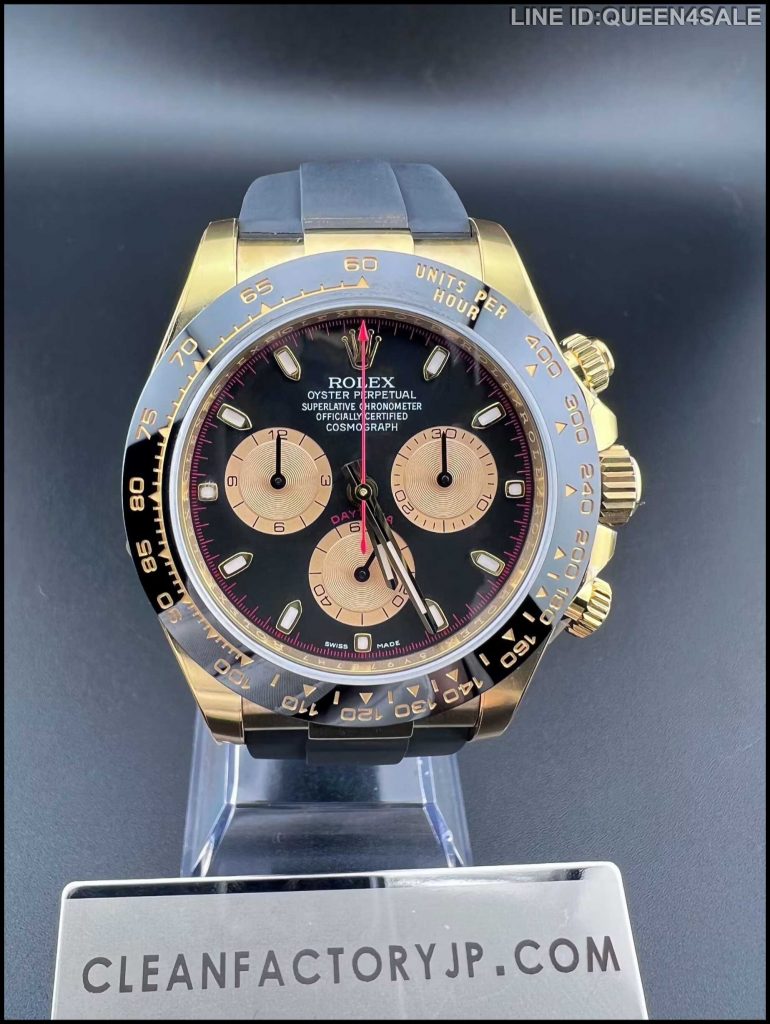 CLEANクリーン工場 ROLEXロレックス デイトナ116518LN　イエローゴールド　ブラック文字盤　cal.4130 1:1精度