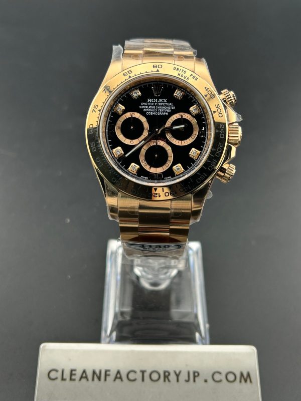 CLEANクリーン工場  ROLEXロレックス デイトナ116505　ローズゴールド　ダイヤモンドインデックス　ブラック文字盤　cal.4130 1:1精度