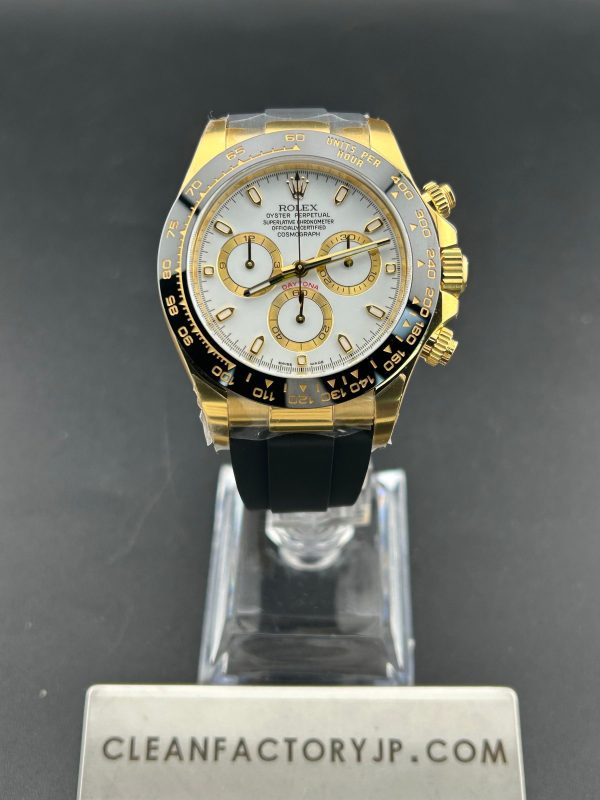 CLEANクリーン工場  ROLEXロレックス デイトナ116518LN　イエローゴールド　ホワイト文字盤　cal.4130 1:1精度