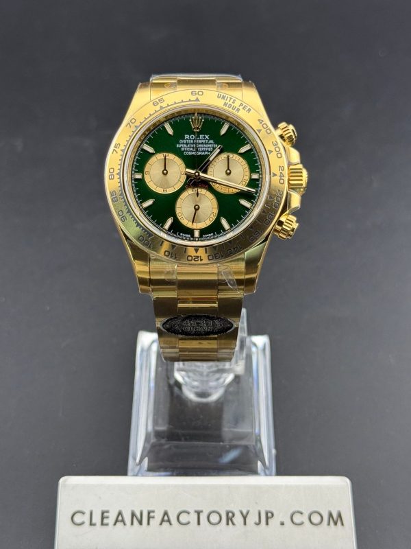CLEANクリーン工場  ROLEXロレックス デイトナ126508 イエローゴールド　グリーン文字盤　cal.4131 1:1精度