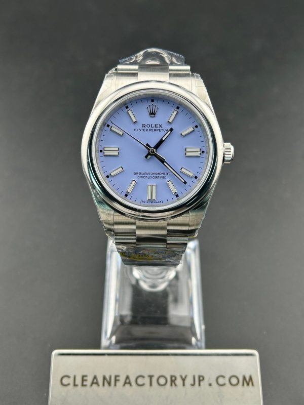 CLEANクリーン工場　ROLEXロレックス　オイスターパーペチュアル124300　41mm 　ラベンダー文字盤　オイスタースチール　1：1精度