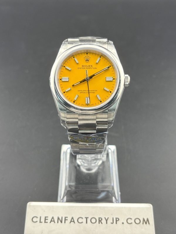 CLEANクリーン工場　ROLEXロレックス　オイスターパーペチュアル126000　36mm 　イエロー文字盤　オイスタースチール　1：1精度