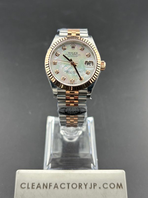 CLEANクリーン工場　ROLEXロレックス レディ デイトジャスト　コンビローズゴールド278271　31ｍｍマザーオブパール文字盤 フルーテッドベゼル　ジュビリープレスレット　1:1精度