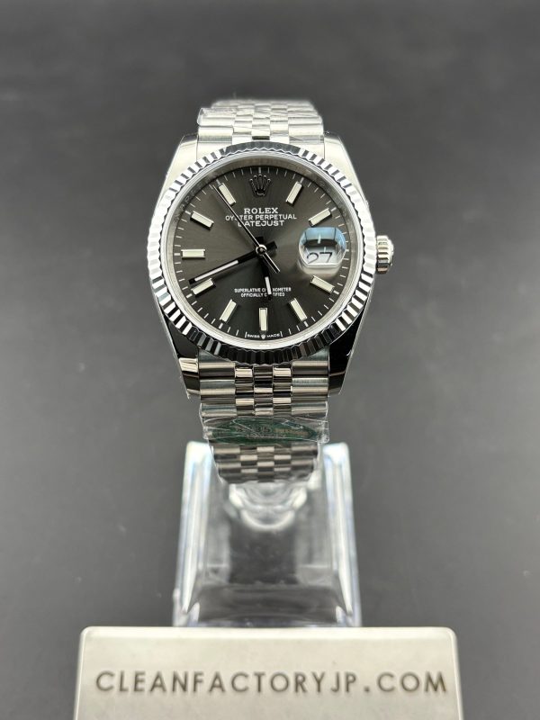 CLEANクリーン工場　ROLEXロレックスデイトジャスト126334　36ｍｍ　グレー文字盤 ブルーテッドベゼル　ジュビリープレスレット　1:1精度