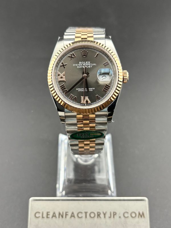 CLEANクリーン工場　ROLEXロレックスデイトジャスト126331　36ｍｍ　コンビローズゴールド　スレートダイヤル　ジュビリープレスレット　1:1精度