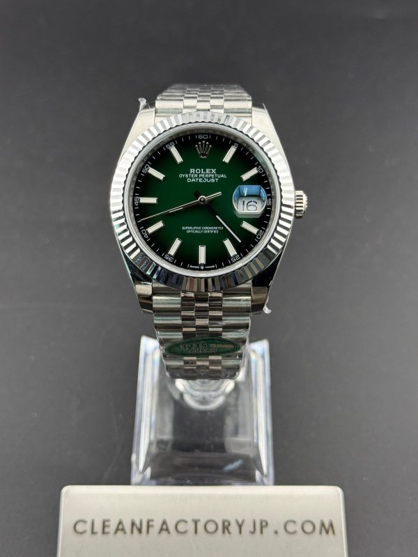 CLEANクリーン工場　ROLEXロレックスデイトジャスト126334　41mmオンブレラッカー グリーンダイヤル　フルーテッドベゼル　ジュビリーブレスレット　1:1精度